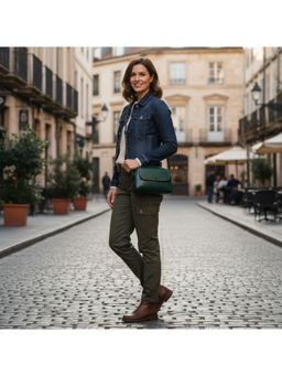 PARTIQ - Fashion Versatile Foreign Simple Mobile Phone Small Sling Bag - Green (S)