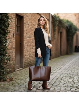 PARTIQ - Fashion Versatile Hand Large Capacity Womens Handbag - Brown