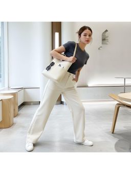 PARTIQ - One Shoulder Versatile Fashion Commuter Womens Large Capacity Handbag - White