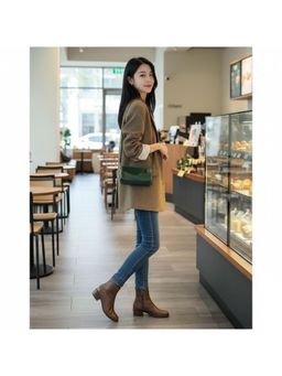 PARTIQ - Mini Summer Texture Niche Light Luxury Womens Sling Bag - Green (S)