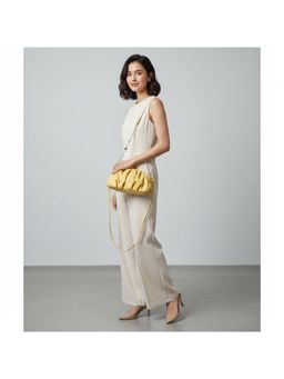 PARTIQ - Trendy Versatile One-Shoulder Fashionable Retro Armpit Womens Sling Bag - Yellow (S)