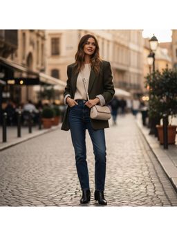 PARTIQ - Womens One-Shoulder Texture Niche Sling Bag - White (M)