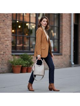 PARTIQ - Niche Design Commuter Versatile Bucket Bag With Detachable Strap - Nude (Xl)