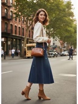 PARTIQ - New Mobile Phone Mini Small Square Sling Bag - Brown (M)