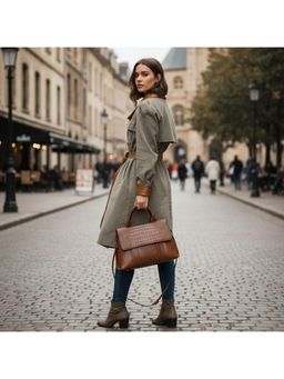 PARTIQ - Trendy Large-Capacity Niche Hand-Held Large Womens Handbag With Detachable Strap - Brown (Xl)