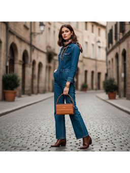 PARTIQ - Light Luxury One-Shoulder Square Trend Handbag With Detachable Strap - Brown (M)