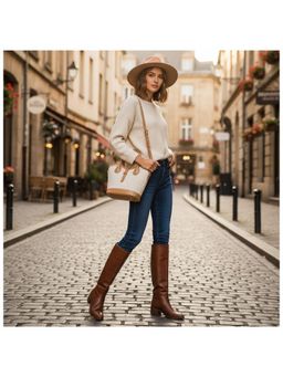 PARTIQ - Textured Womens Bucket Bag - Multi-Color (M)