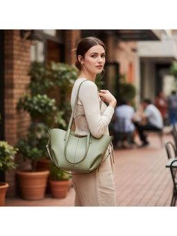 PARTIQ - Niche Shoulder Armpit Women'S Commuter Fashion Handbag With Detachable Strap - Green (M)