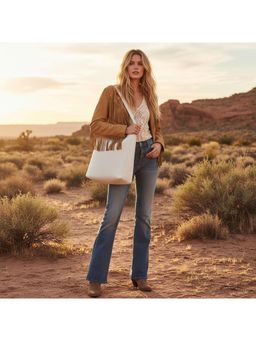 PARTIQ - Fashionable Casual Versatile Commuter One Shoulder Underarm Handbag - White