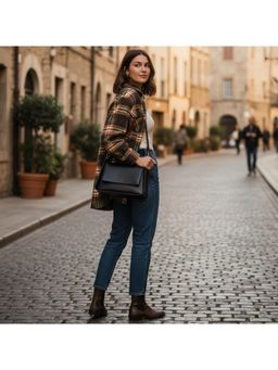 PARTIQ - Versatile One-Shoulder Light Luxury Foreign Style Travel Handbag - Black (M)