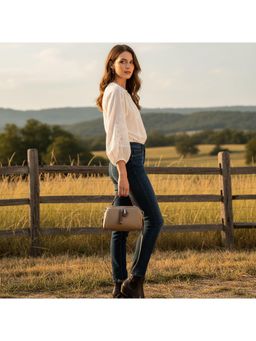 PARTIQ - Womens Mini Handbag With Detachable Strap - Grey (M)