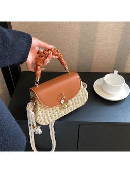 PARTIQ - Versatile Rope Handbag With Detachable Strap - Brown (M)