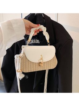 PARTIQ - Versatile Rope Handbag With Detachable Strap - White (M)