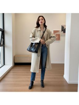 PARTIQ - New Popular Versatile Summer Shoulder Bucket Handbag With Detachable Strap - Black (M)