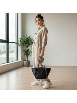 PARTIQ - Fashion Commuter Hand-Held Wing Tote Bag - Black (M)