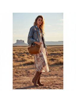 PARTIQ - Solid Womens Bucket Bag With Detachable Strap - Brown (M)