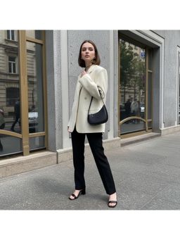 PARTIQ - Versatile Half-Moon Womens For Travel Handbag - Black (M)