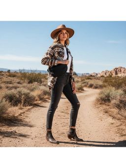 PARTIQ - One-Shoulder Womens Trendy Waterproof Versatile Handbag with Detachable Strap - Black (M)