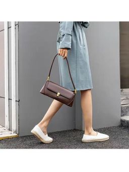 PARTIQ - Retro Foreign Style Versatile Hand One-Shoulder Underarm Handbag - Brown