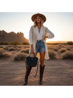 PARTIQ - Niche Outing One Shoulder Versatile Handbag With Detachable Strap - Black