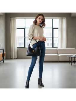 PARTIQ - Versatile Commuter Womens Handbag with Detachable Strap - Black