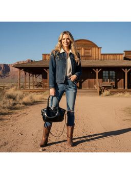 PARTIQ - Spring Versatile Fashion Retro Handbag with Detachable Strap - Black