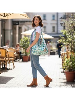 PARTIQ - Fresh Canvas Cloth Student Versatile Shoulder Handbag - Green