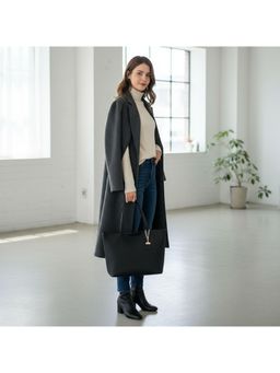 PARTIQ - Simple Fashionable Large Capacity Womens Handbag - Black