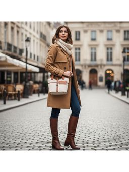 PARTIQ - Large Capacity Stylish Fashion Shoulder Versatile Handbag With Detachable Strap - Brown