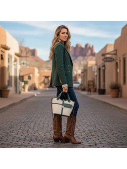 PARTIQ - Large Capacity Stylish Fashion Shoulder Versatile Handbag With Detachable Strap - Cream