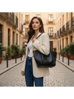 PARTIQ - Trend Retro Japanese Large Capacity Handbag - black