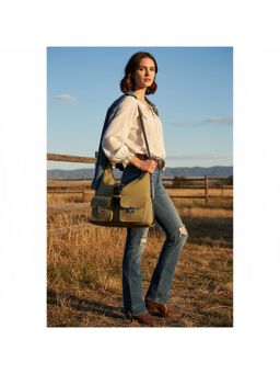 PARTIQ - 12-Inch Computer Fashionable And Versatile Commuter Handbag - Green
