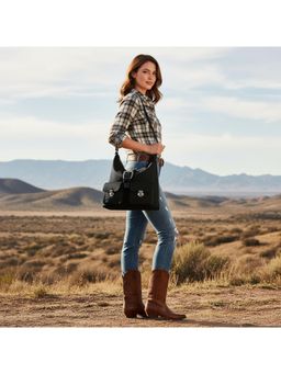 PARTIQ - 12-Inch Computer Fashionable And Versatile Commuter Handbag - Black