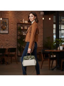 PARTIQ - One-Shoulder Commuting Large Capacity Versatile Canvas Handbag - Green