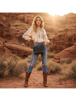 PARTIQ - Small Square Female Diamond Chain Wandering Crossbody Sling Bag - Black