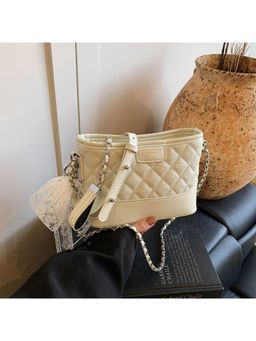 PARTIQ - Small Square Female Diamond Chain Wandering Crossbody Sling Bag - White