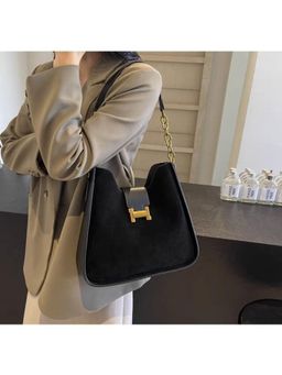 PARTIQ - Casual Style Single-Shoulder French Popular Commuter Womens Handbag - Black