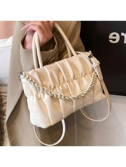 PARTIQ - Pring And Summer Forest Cloud Handbag With Detachable Strap - White