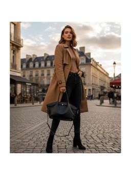 PARTIQ - One-Shoulder Large Capacity Underarm Fashion Light Luxury Handbag - Black