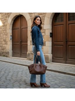 PARTIQ - One-Shoulder Large Capacity Underarm Fashion Light Luxury Handbag - Brown