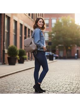 PARTIQ - Womens Niche Shoulder Commuter Backpack - Grey