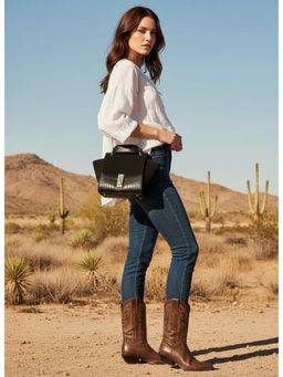 PARTIQ - Womens Popular Versatile Chain Wing Handbag With Detachable Strap - Black