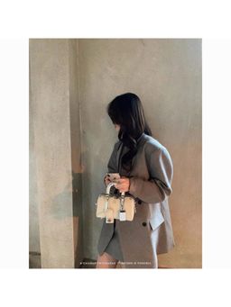 PARTIQ - Pillow Womens Hand Work Sundries Small Handbag with Detachable Strap - Multi-Color