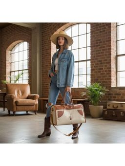 PARTIQ - Women Short Distance Business Trip Lightweight Handbag with Detachable Strap - Brown