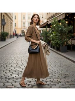 PARTIQ - Square Korean Version Of The Coin Purse Stylish Handbag With Detachable Strap - Black