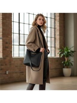 PARTIQ - Style Trendy Versatile Atmospheric Shoulder Handbag - Black