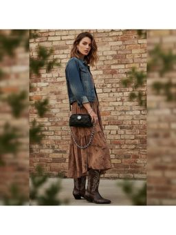 PARTIQ - Style Small Fragrance Chain Stylish Crossbody Square Sling Bag - Black