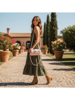 PARTIQ - Style Small Fragrance Chain Stylish Crossbody Square Sling Bag - Pink