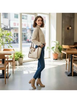 PARTIQ - Retro Autumn Shoulder Commuter Handbag - Off White