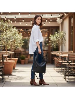 PARTIQ - Simple Versatile Large Capacity Commuter Shoulder Tote Handbag - Black